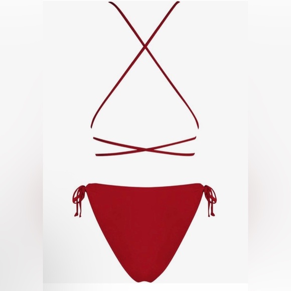 NWT ZAFUL Red Women's One-Piece Swimsuit - Picture 4 of 6
